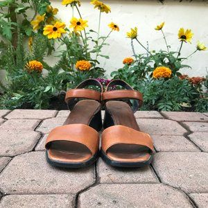 Camper Karolina Leather Sandal - Caramel Brown - Sz 38
